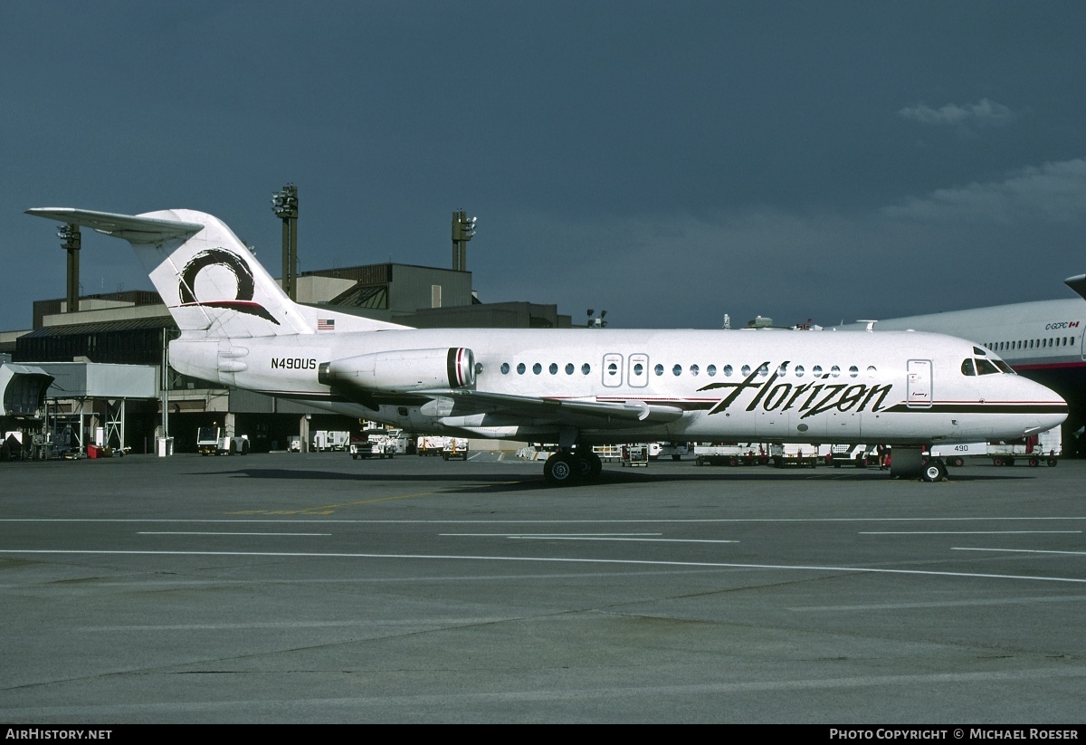 Aircraft Photo of N490US | Fokker F28-4000 Fellowship | Horizon Air | AirHistory.net #370154