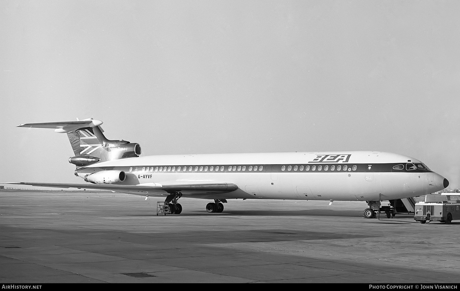 Aircraft Photo of G-AYVF | Hawker Siddeley HS-121 Trident 3B | BEA - British European Airways | AirHistory.net #370172