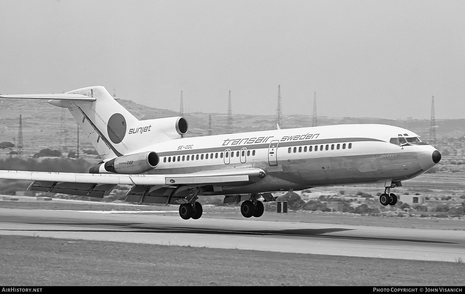 Aircraft Photo of SE-DDC | Boeing 727-134C | Transair Sweden | AirHistory.net #370179