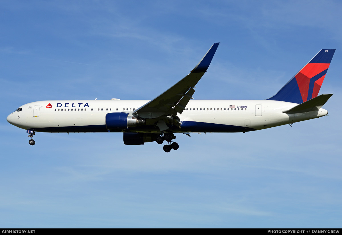 Aircraft Photo of N181DN | Boeing 767-332/ER | Delta Air Lines | AirHistory.net #370213