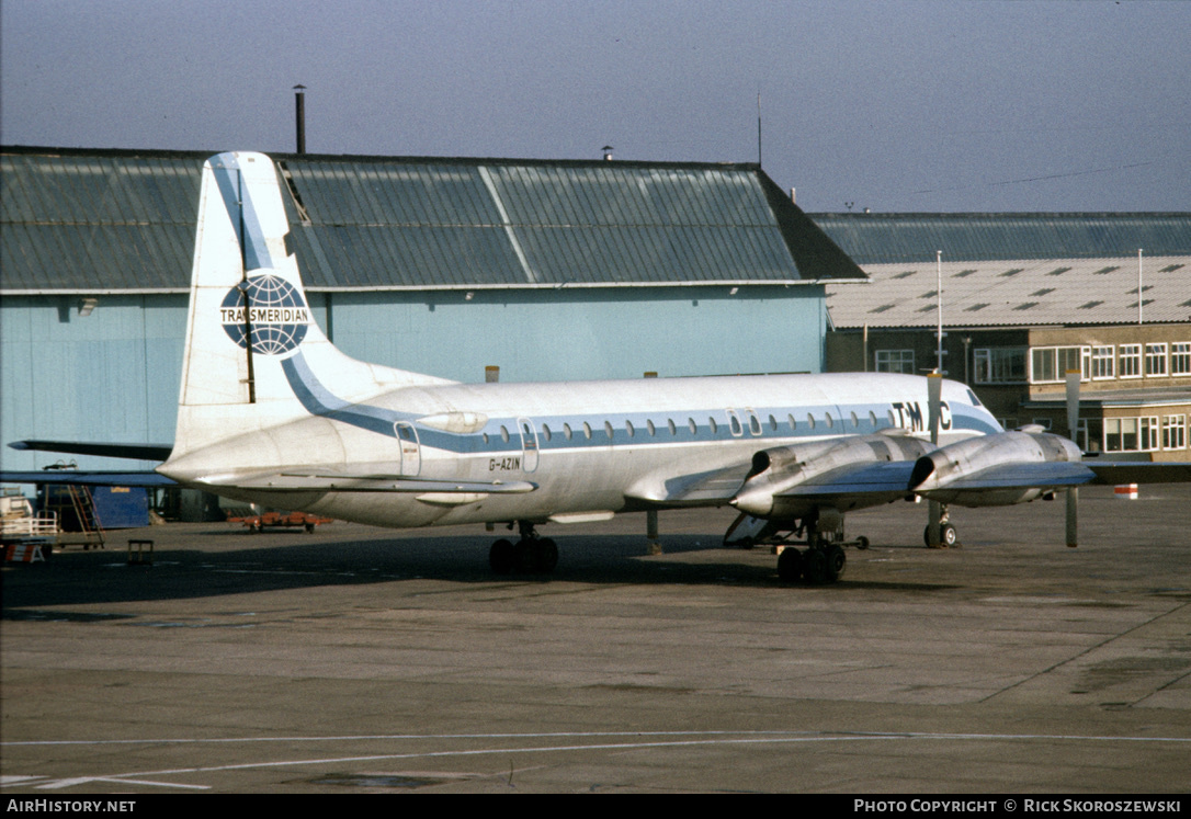 Aircraft Photo of G-AZIN | Canadair CL-44D4-2 | Transmeridian Air Cargo | AirHistory.net #370354