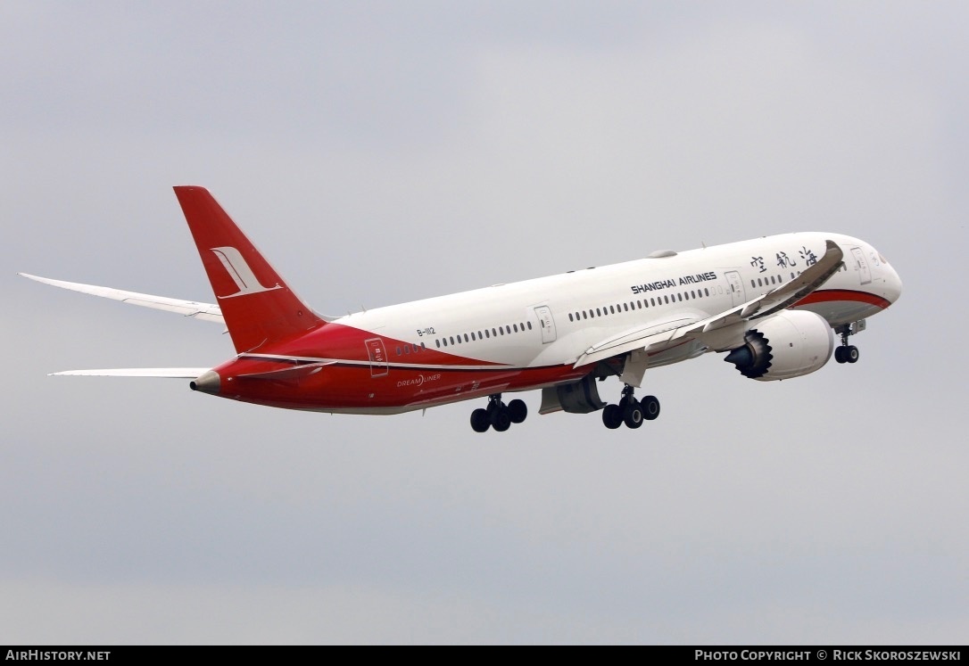 Aircraft Photo of B-1112 | Boeing 787-9 Dreamliner | Shanghai Airlines | AirHistory.net #370384