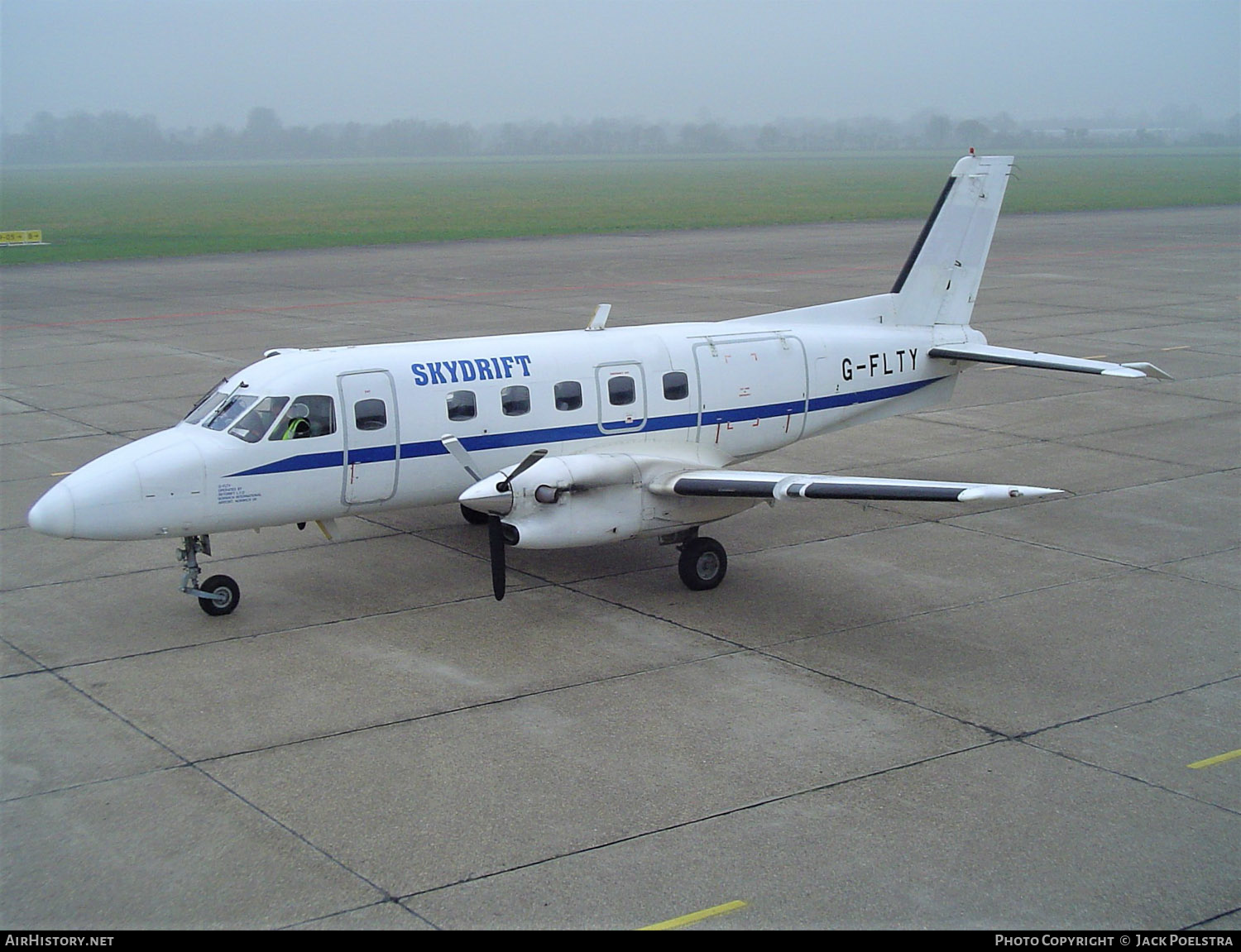 Aircraft Photo of G-FLTY | Embraer EMB-110B1 Bandeirante | Skydrift Air Charter | AirHistory.net #370428