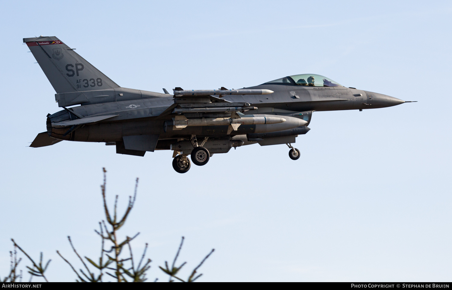 Aircraft Photo of 91-0338 / AF91-338 | General Dynamics F-16CJ Fighting Falcon | USA - Air Force | AirHistory.net #370442