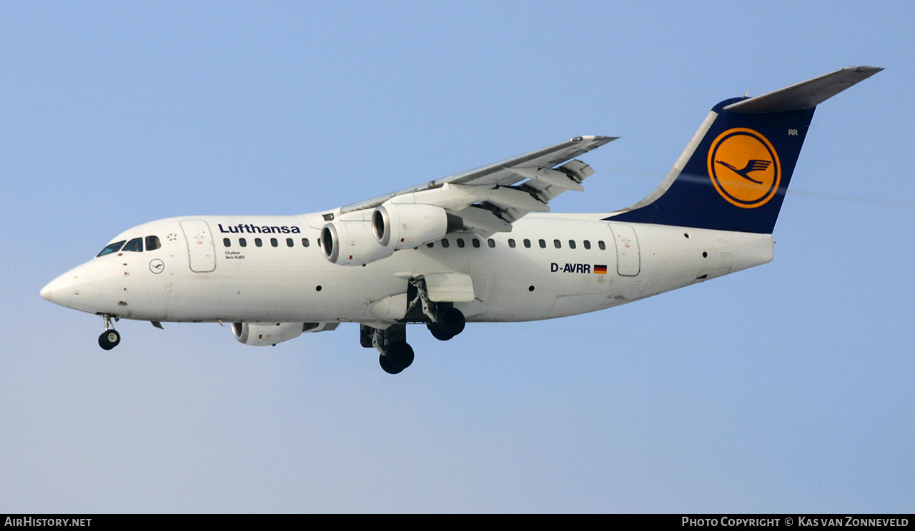 Aircraft Photo of D-AVRR | British Aerospace Avro 146-RJ85 | Lufthansa | AirHistory.net #370526
