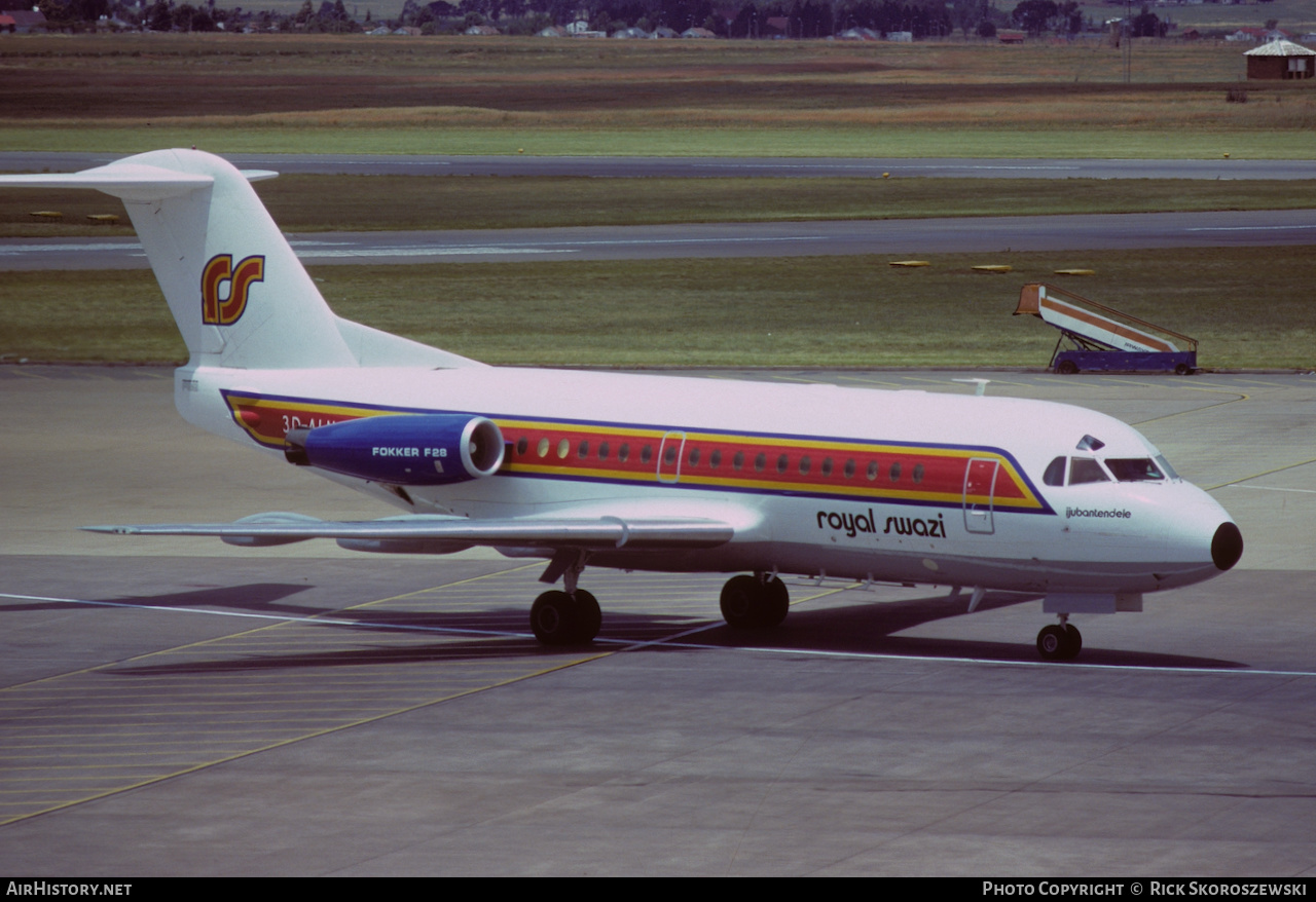 Aircraft Photo of 3D-ALN | Fokker F28-3000 Fellowship | Royal Swazi National Airways | AirHistory.net #370660