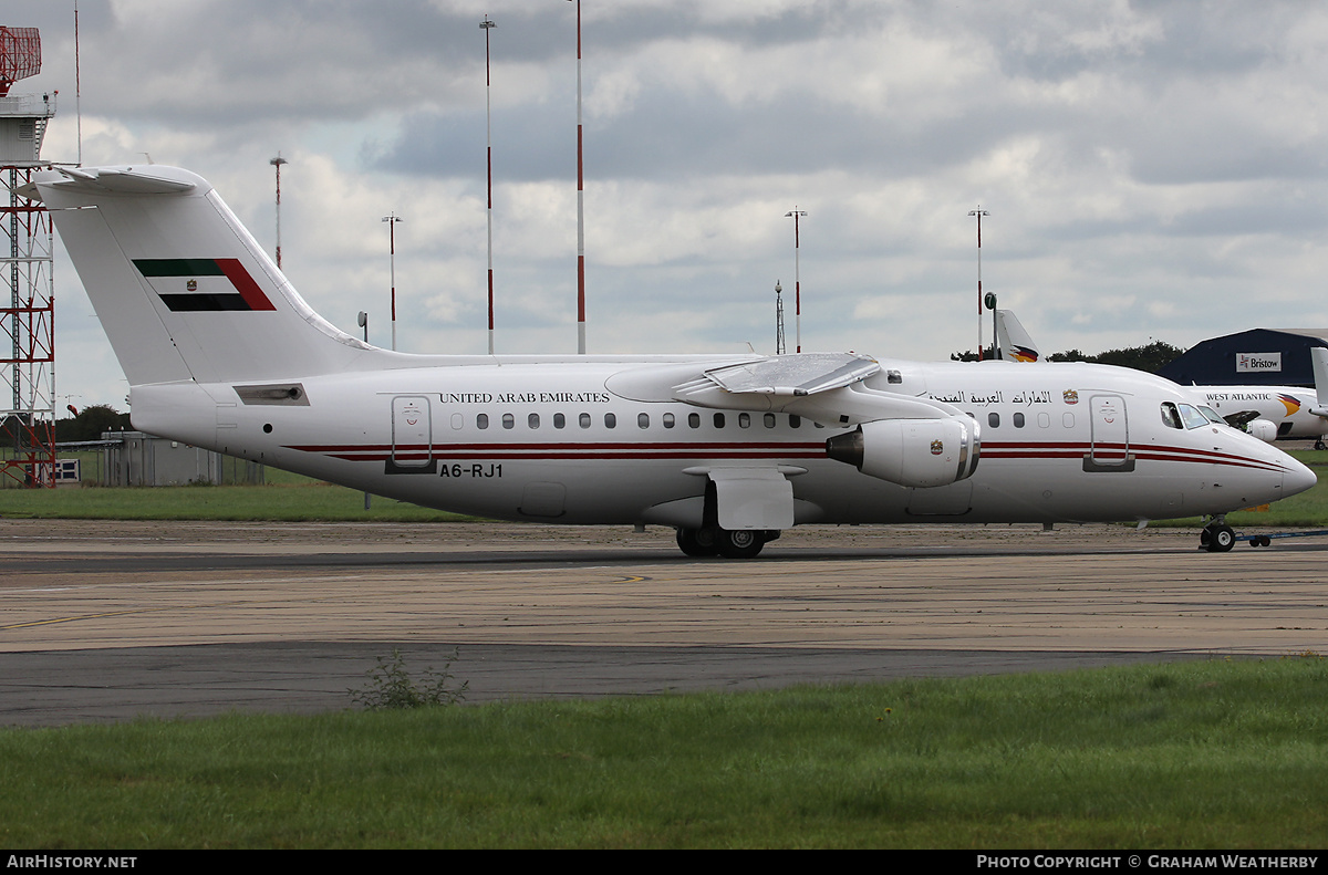Aircraft Photo of A6-RJ1 | BAE Systems Avro 146-RJ85 | AirHistory.net #370675