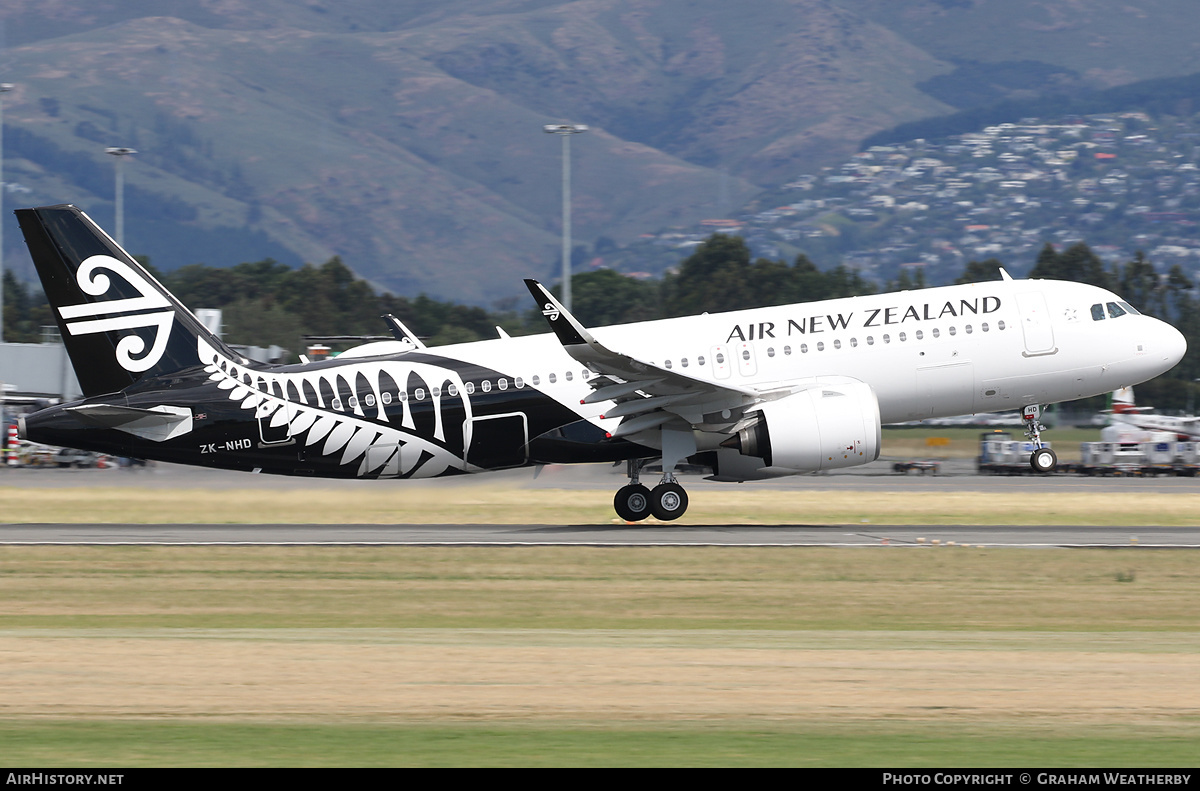 Aircraft Photo of ZK-NHD | Airbus A320-271N | Air New Zealand | AirHistory.net #370700