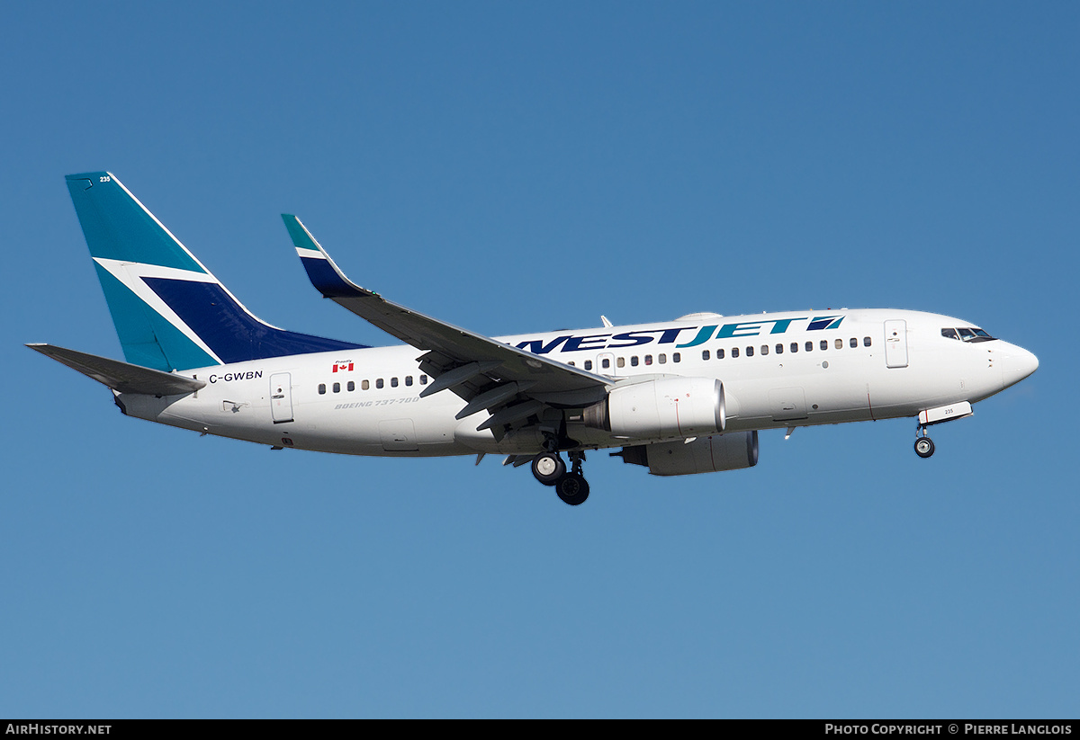 Aircraft Photo of C-GWBN | Boeing 737-7CT | WestJet | AirHistory.net #370768