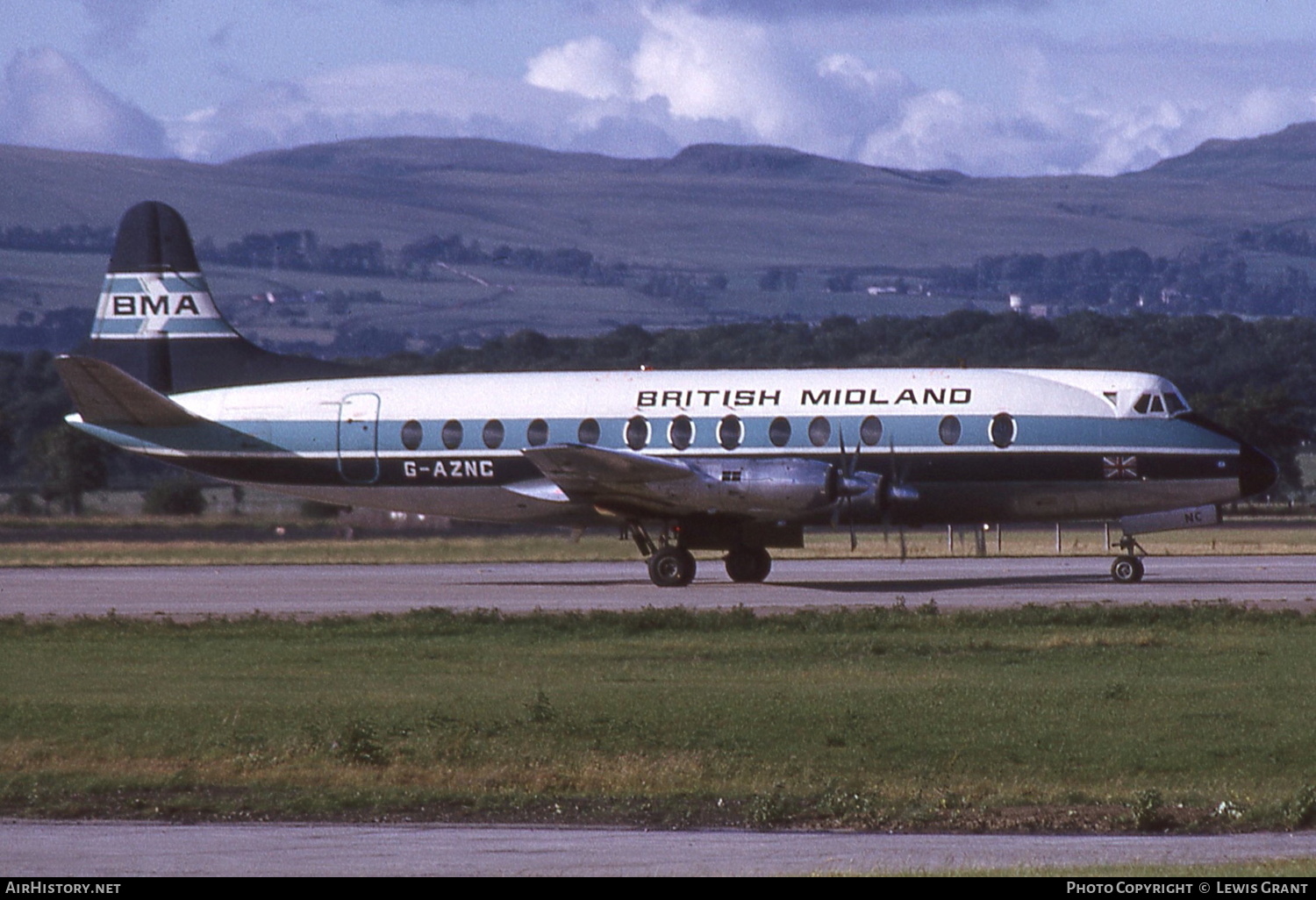 Aircraft Photo of G-AZNC | Vickers 813 Viscount | British Midland Airways - BMA | AirHistory.net #370793