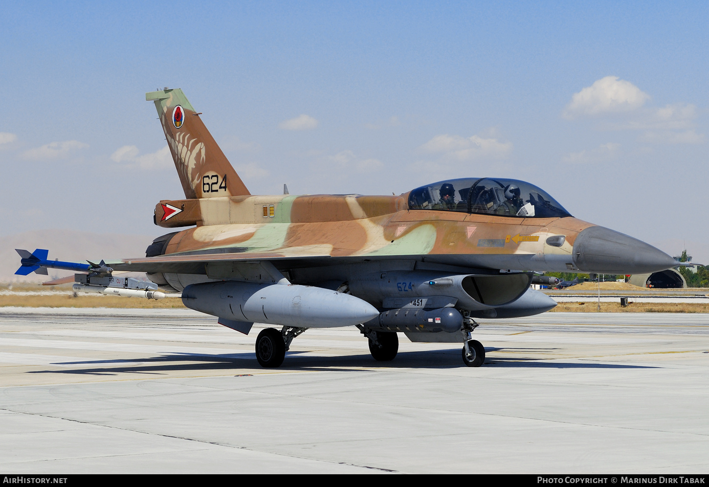 Aircraft Photo of 624 | General Dynamics F-16DG Barak | Israel - Air Force | AirHistory.net #370886