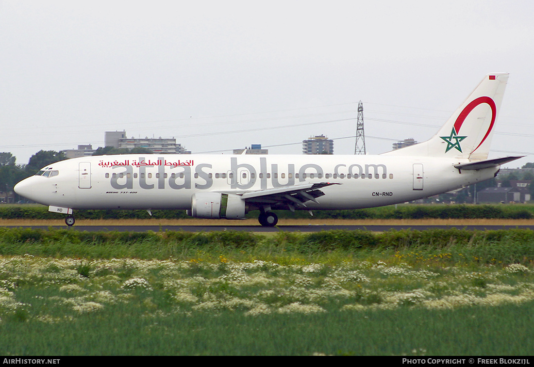 Aircraft Photo of CN-RND | Boeing 737-4B6 | Atlas Blue | AirHistory.net #371177