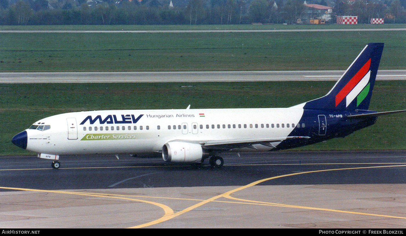 Aircraft Photo of TC-APB | Boeing 737-4Q8 | Malév - Hungarian Airlines | AirHistory.net #371185