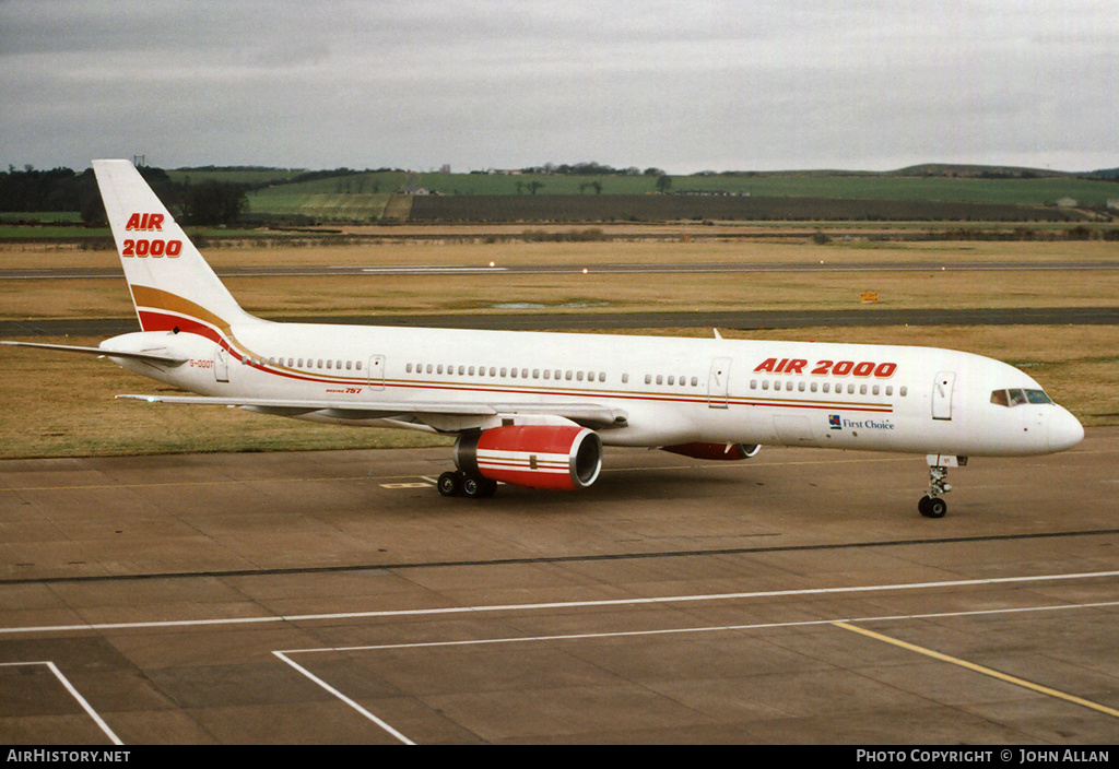 Aircraft Photo of G-OOOT | Boeing 757-236 | Air 2000 | AirHistory.net #371195