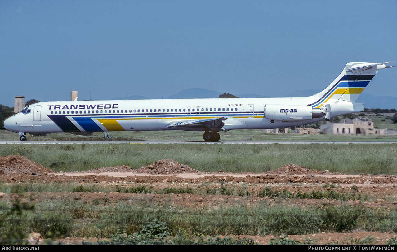 Aircraft Photo of SE-DLX | McDonnell Douglas MD-83 (DC-9-83) | Transwede Airways | AirHistory.net #371473