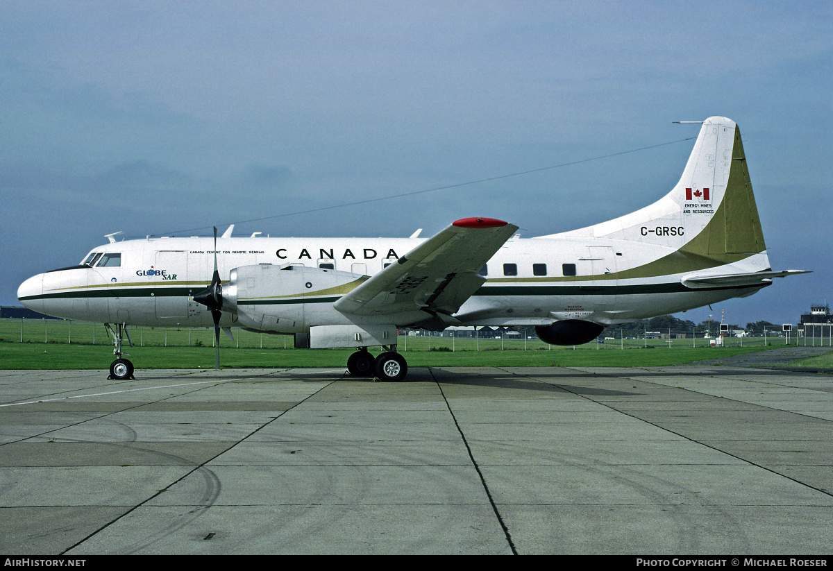 Aircraft Photo of C-GRSC | Convair 580 | Energy Mines and Resources - Canada Centre for Remote Sensing | AirHistory.net #371489