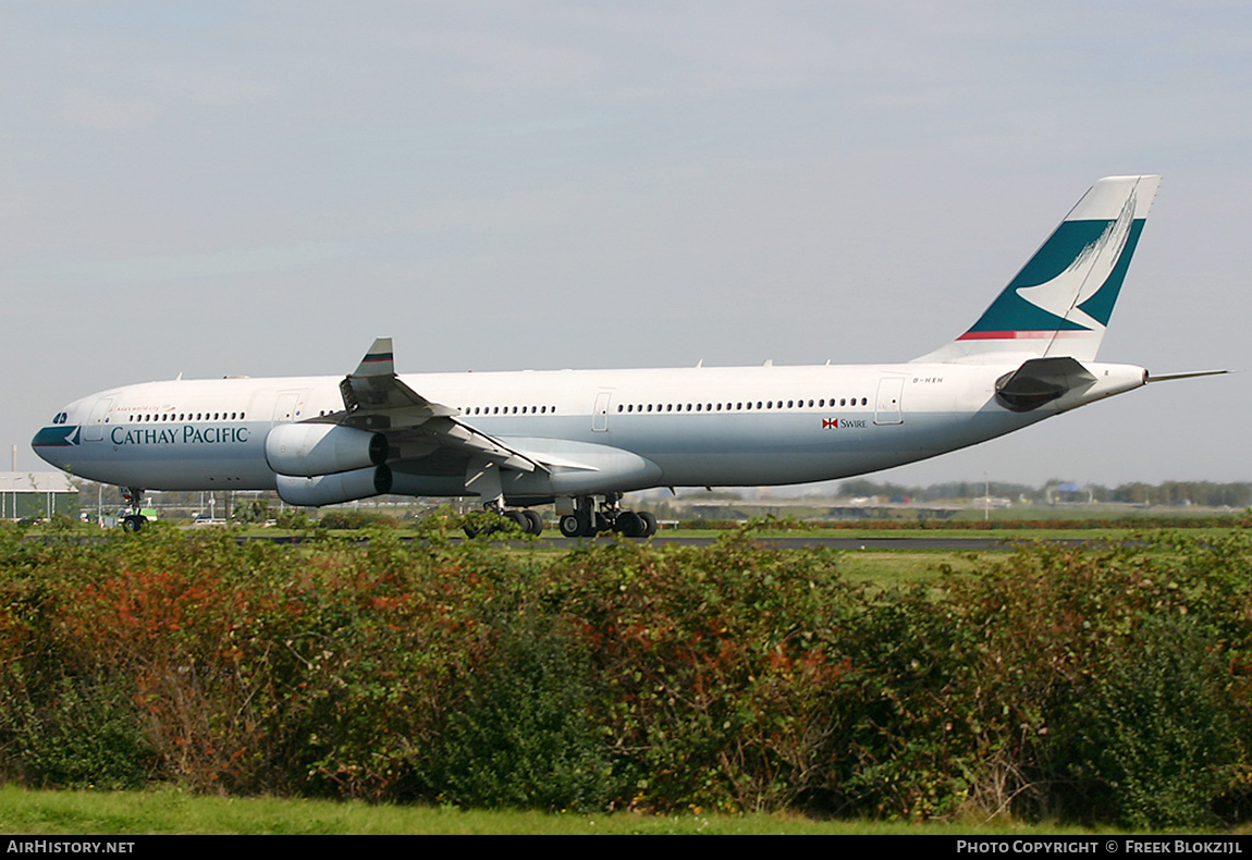 Aircraft Photo of B-HXH | Airbus A340-313X | Cathay Pacific Airways | AirHistory.net #371564