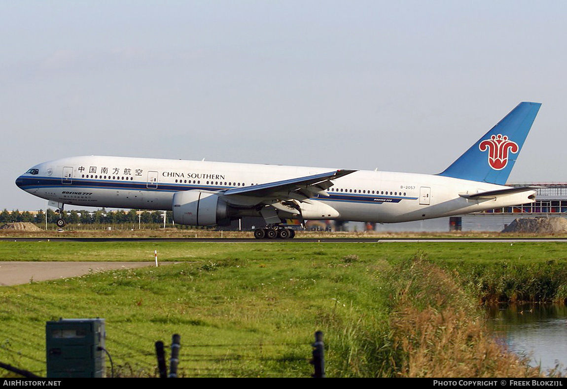 Aircraft Photo of B-2057 | Boeing 777-21B/ER | China Southern Airlines | AirHistory.net #371666