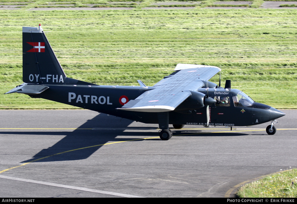 Aircraft Photo of OY-FHA | Britten-Norman BN-2B-21 Islander | Danish Air Force Home Guard - Hjemmeværnskommandoen | AirHistory.net #371685