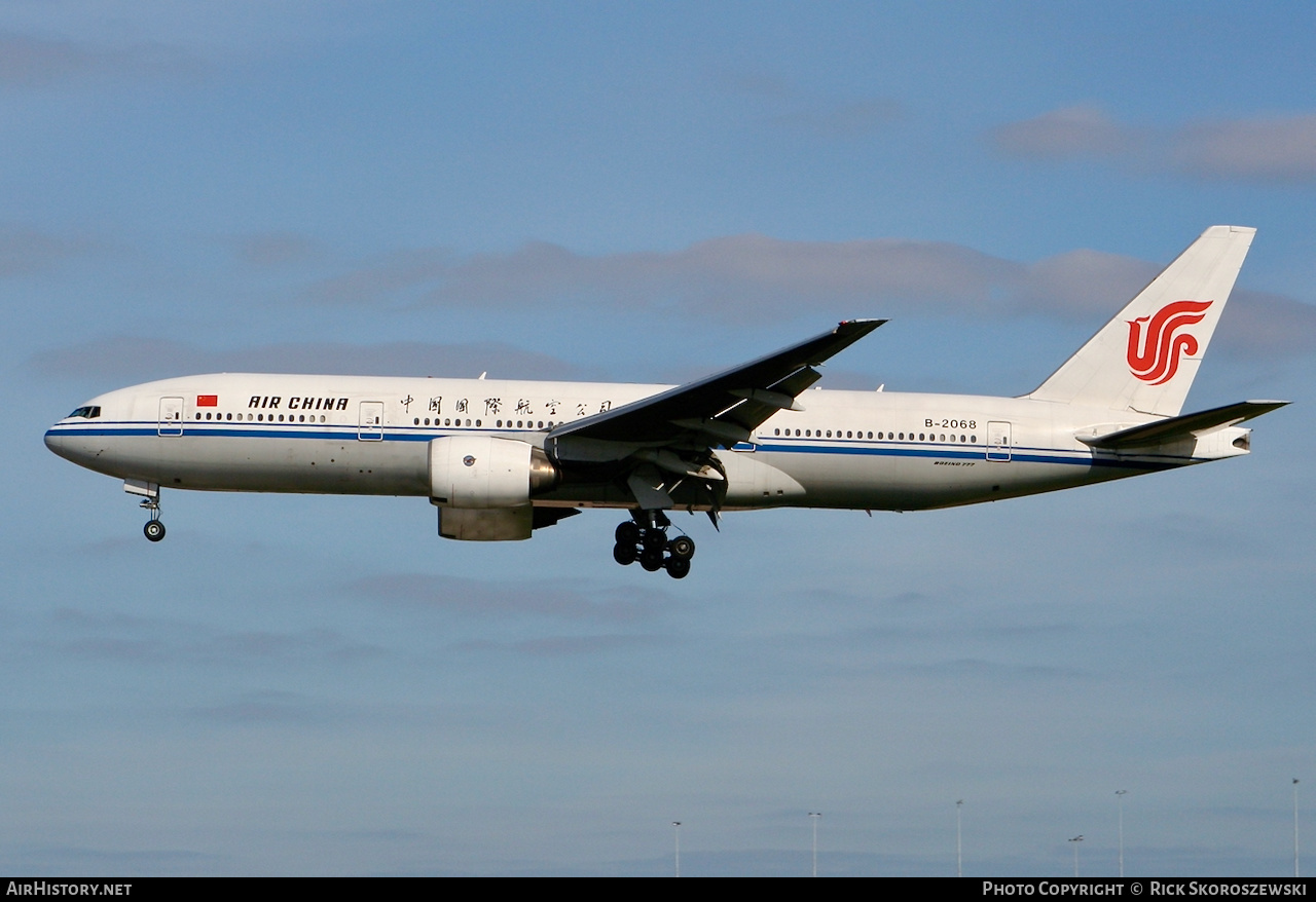 Aircraft Photo of B-2068 | Boeing 777-29L | Air China | AirHistory.net #371893