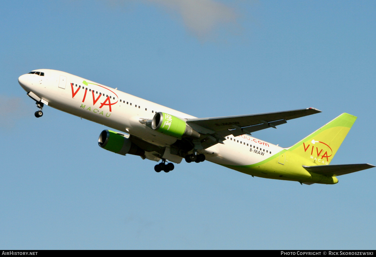 Aircraft Photo of B-MAW | Boeing 767-38E | Viva Macau Airlines | AirHistory.net #372162