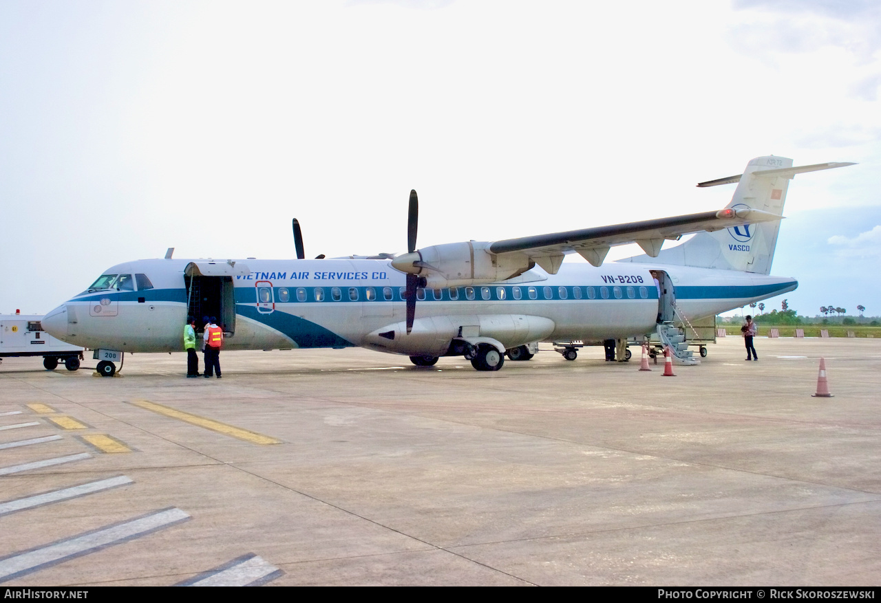 Aircraft Photo of VN-B208 | ATR ATR-72-202 | Vietnam Air Services - VASCO | AirHistory.net #372168
