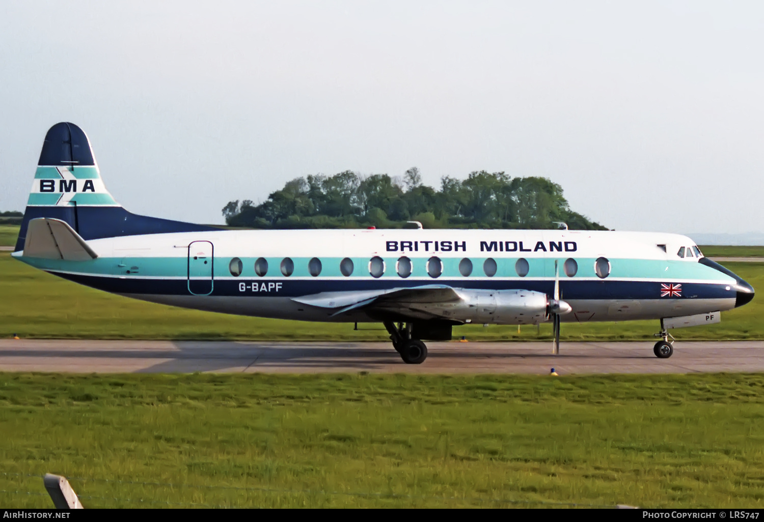 Aircraft Photo of G-BAPF | Vickers 814 Viscount | British Midland Airways - BMA | AirHistory.net #372204