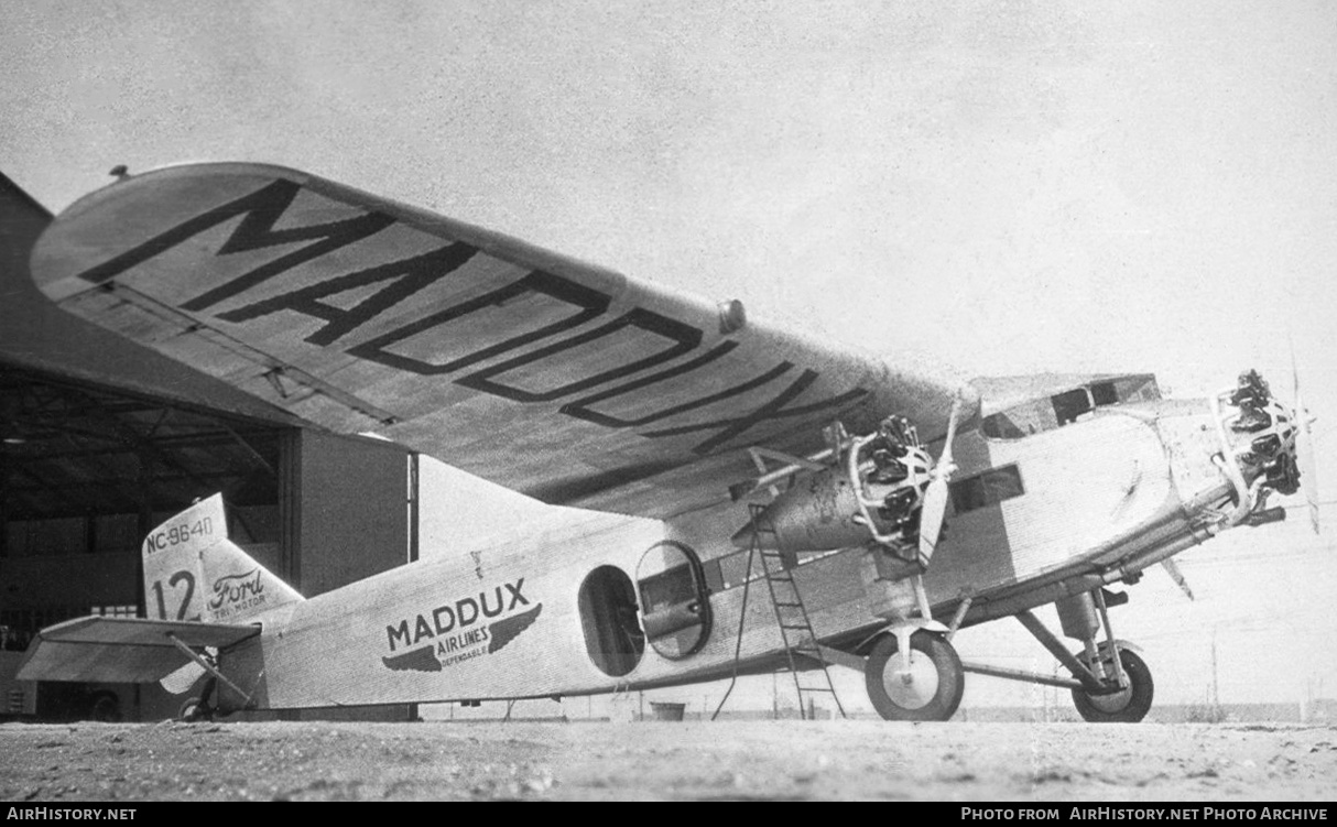 Aircraft Photo of NC9640 | Ford 5-AT-B Tri-Motor | Maddux Air Lines | AirHistory.net #372433