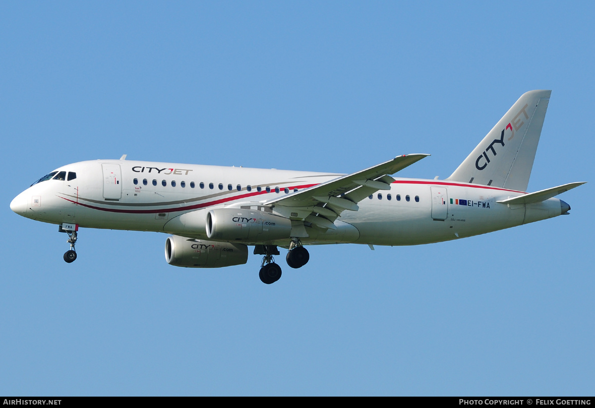 Aircraft Photo of EI-FWA | Sukhoi SSJ-100-95B Superjet 100 (RRJ-95B) | CityJet | AirHistory.net #372575