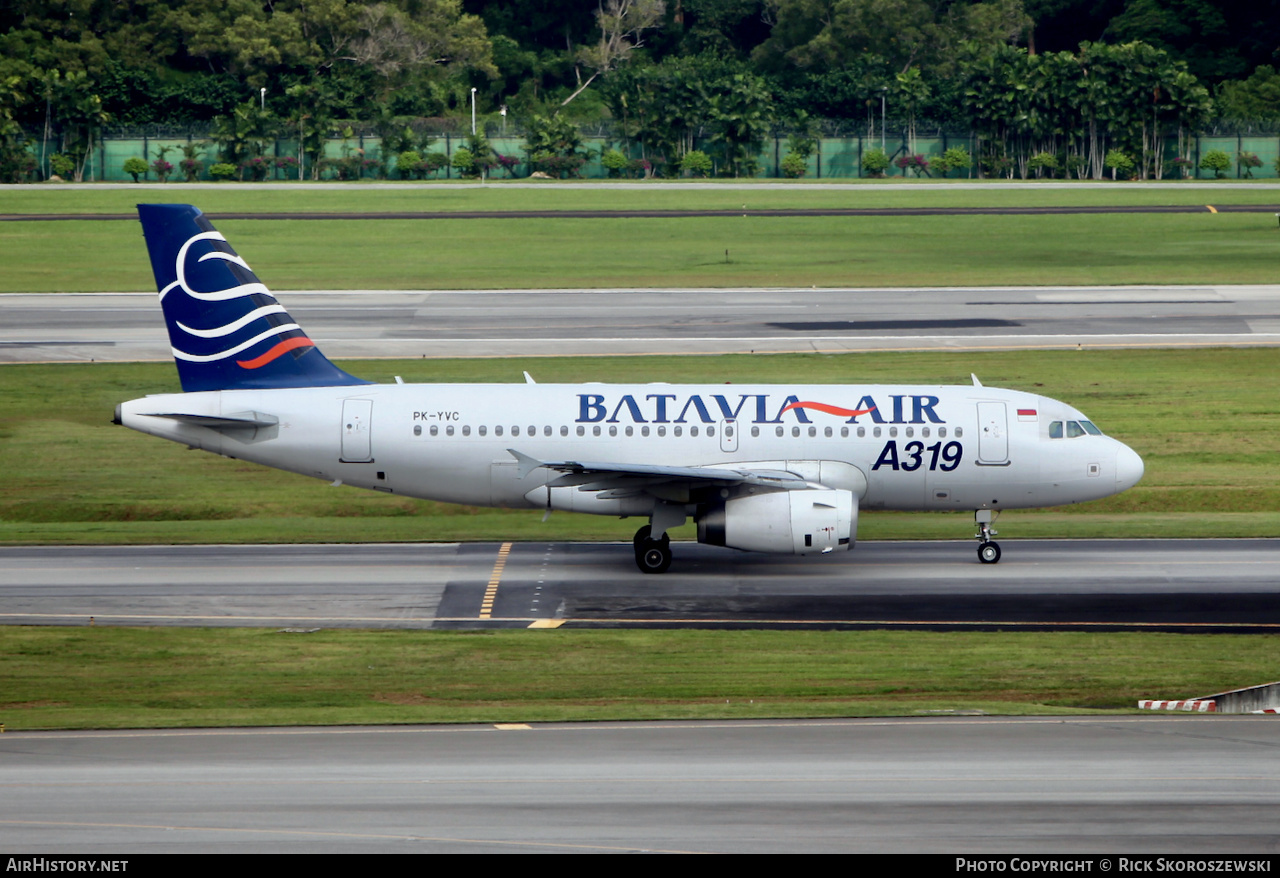 Aircraft Photo of PK-YVC | Airbus A319-132 | Batavia Air | AirHistory.net #372576