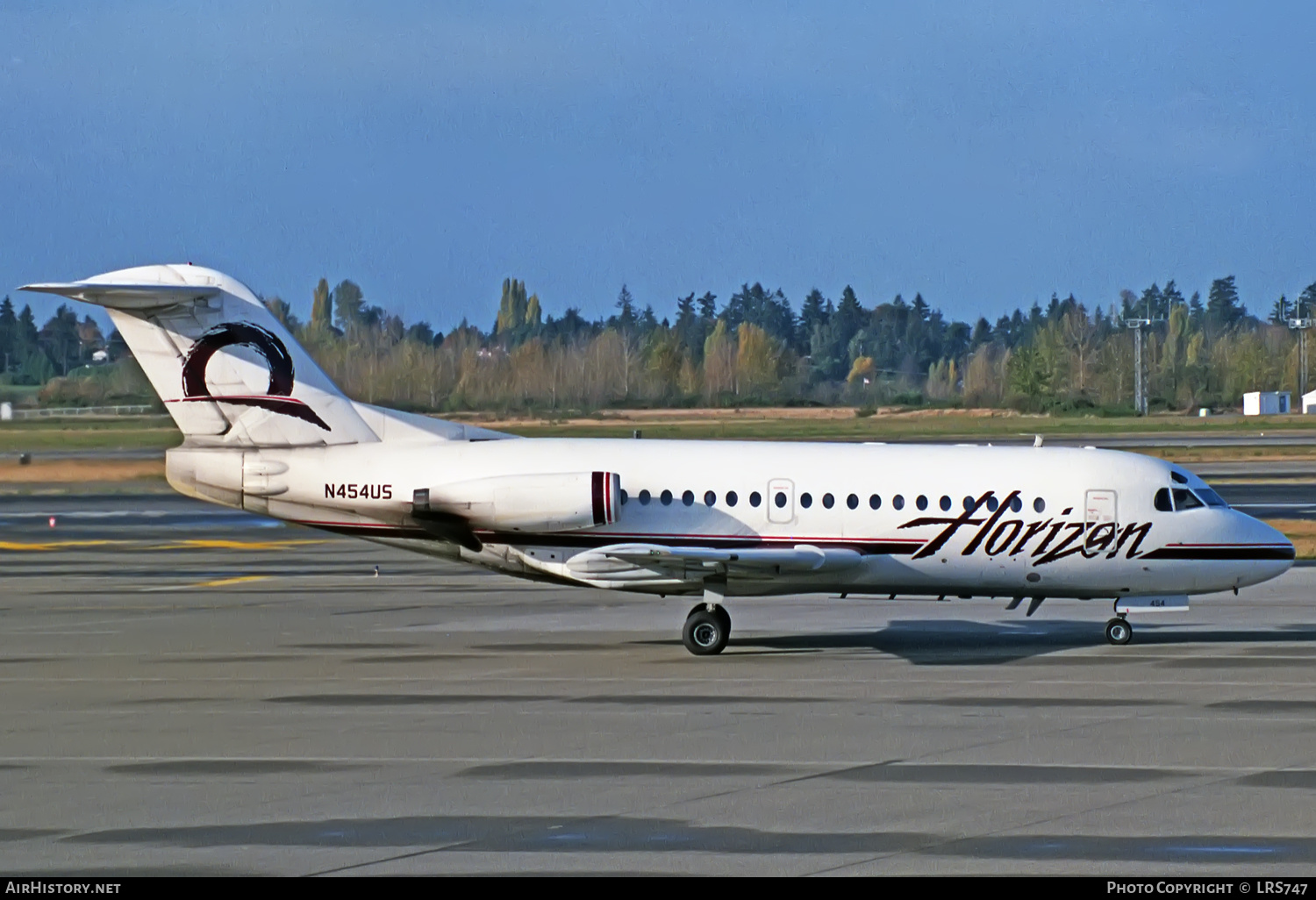 Aircraft Photo of N454US | Fokker F28-1000 Fellowship | Horizon Air | AirHistory.net #372639