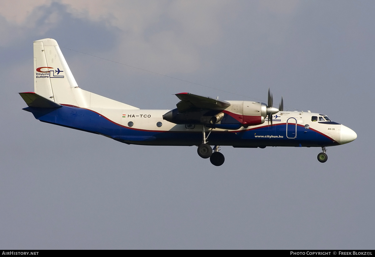 Aircraft Photo of HA-TCO | Antonov An-26B | CityLine Hungary | AirHistory.net #372729