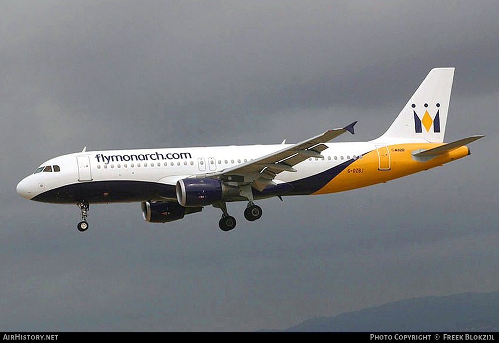Aircraft Photo of G-OZBJ | Airbus A320-212 | Monarch Airlines | AirHistory.net #372753