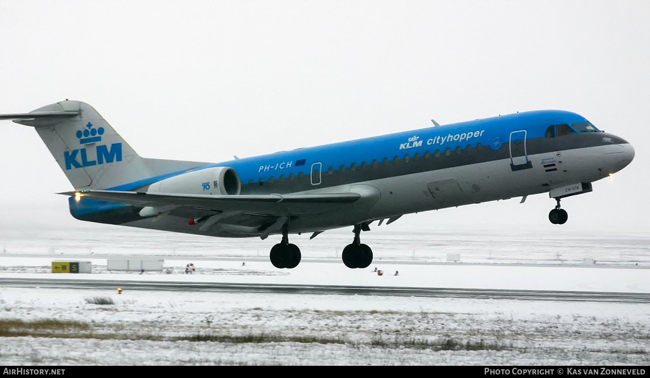 Aircraft Photo of PH-JCH | Fokker 70 (F28-0070) | KLM Cityhopper | AirHistory.net #372772