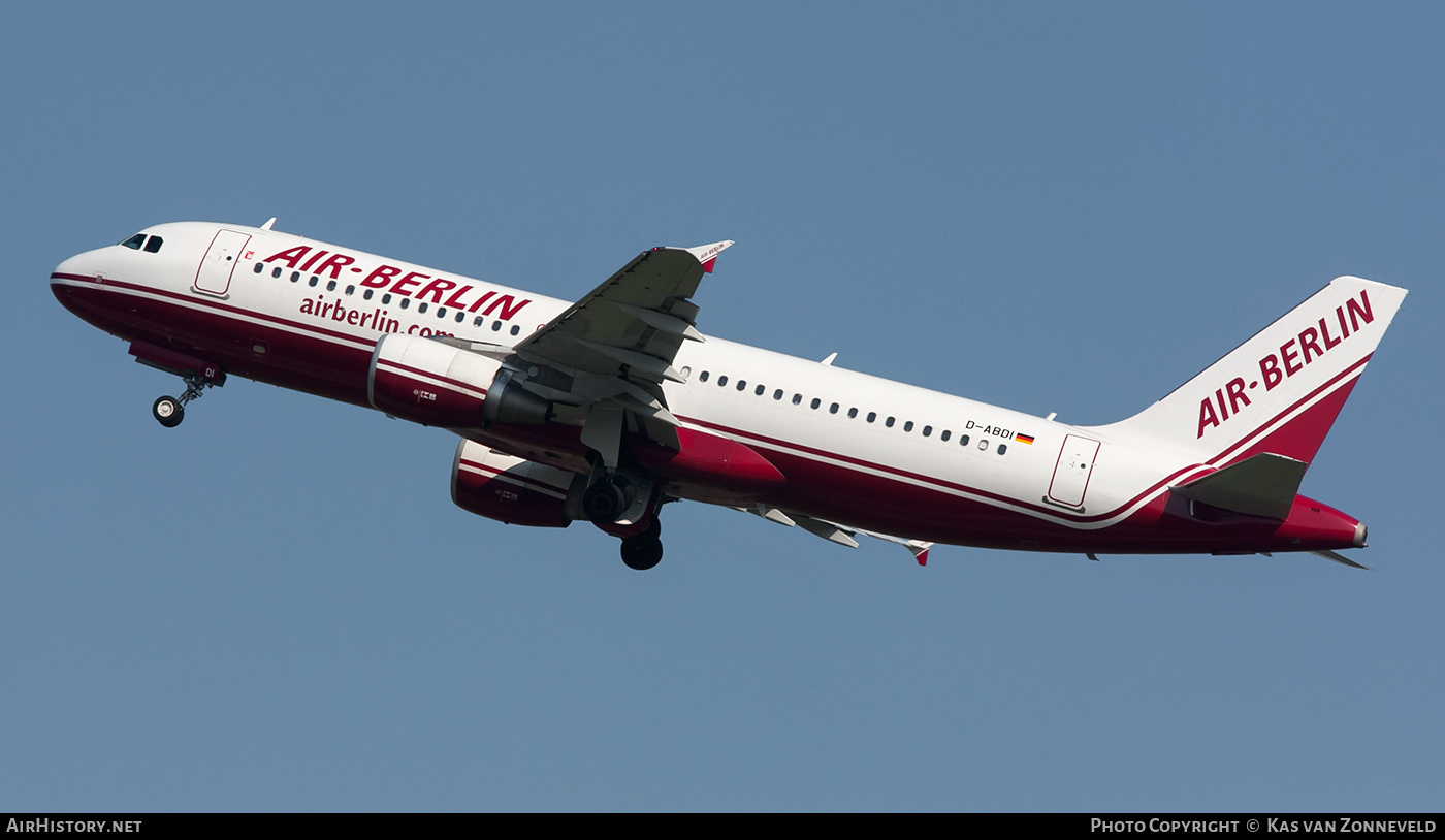 Aircraft Photo of D-ABDI | Airbus A320-214 | Air Berlin | AirHistory.net #372896