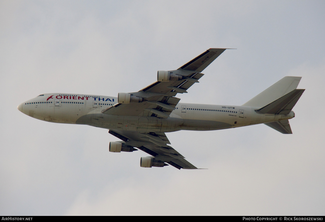 Aircraft Photo of HS-UTW | Boeing 747-346 | Orient Thai Airlines | AirHistory.net #372936