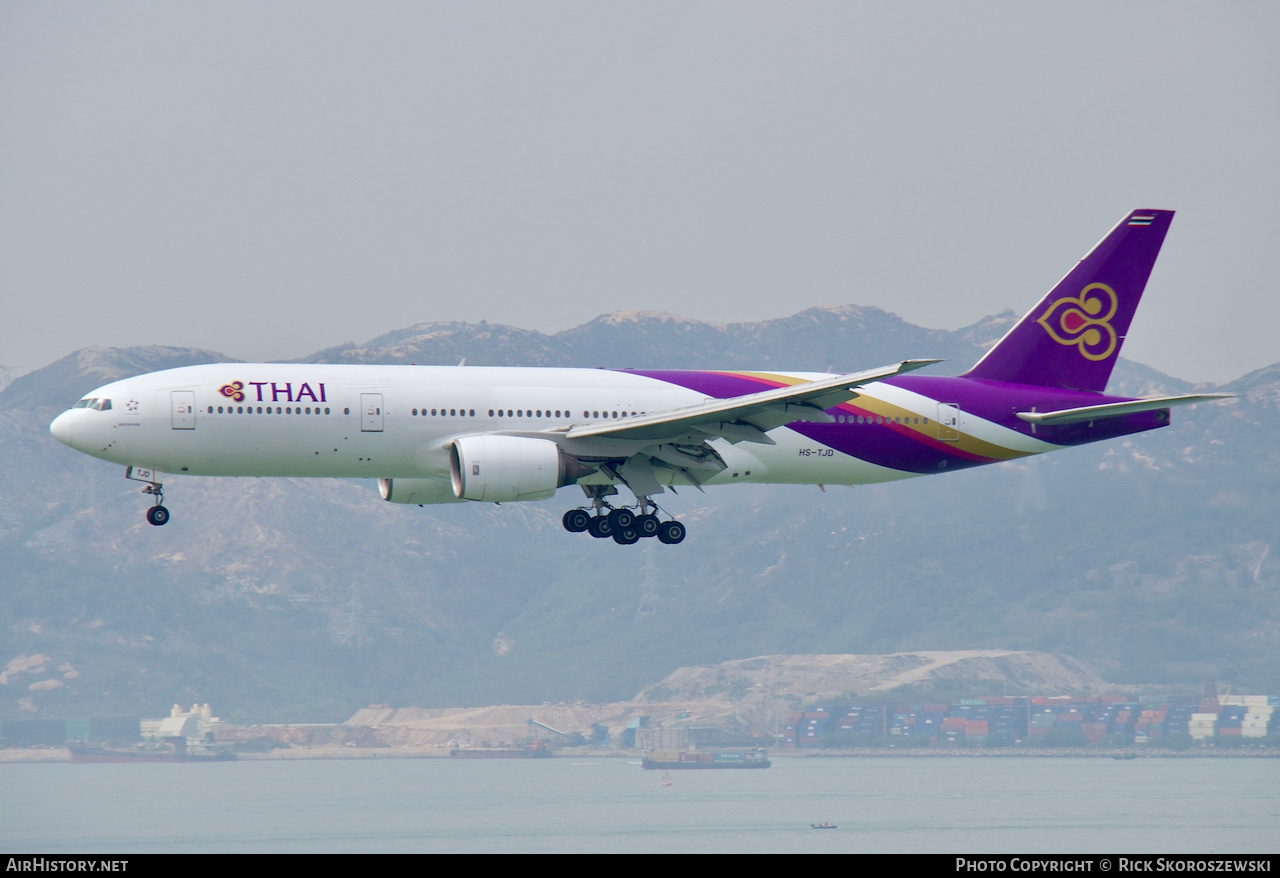 Aircraft Photo of HS-TJD | Boeing 777-2D7 | Thai Airways International | AirHistory.net #372937