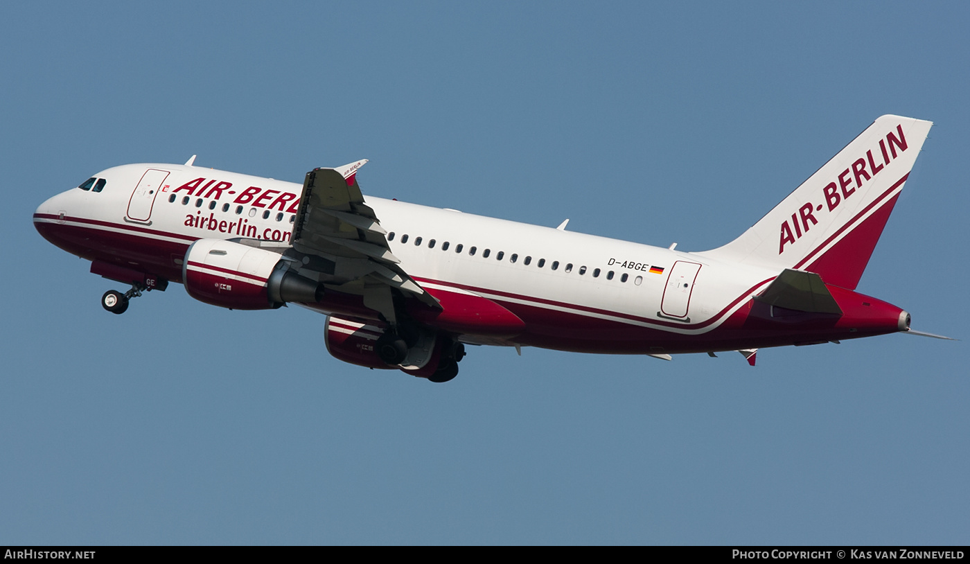 Aircraft Photo of D-ABGE | Airbus A319-112 | Air Berlin | AirHistory.net #372943