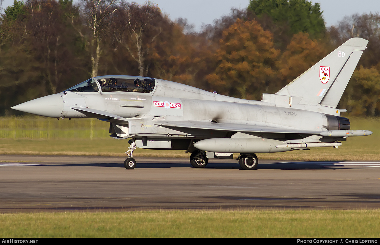 Aircraft Photo of ZJ805 | Eurofighter EF-2000 Typhoon T3 | UK - Air Force | AirHistory.net #372945