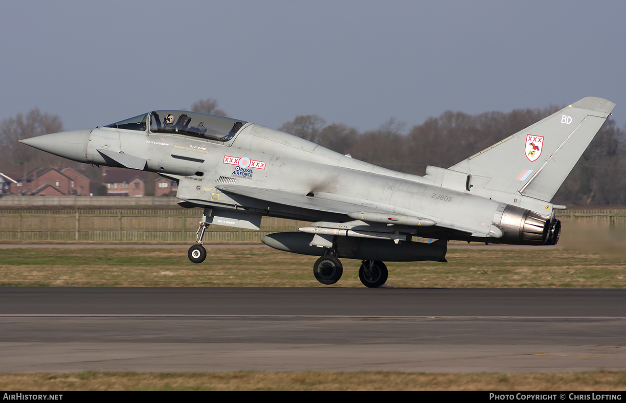 Aircraft Photo of ZJ805 | Eurofighter EF-2000 Typhoon T1 | UK - Air Force | AirHistory.net #372971
