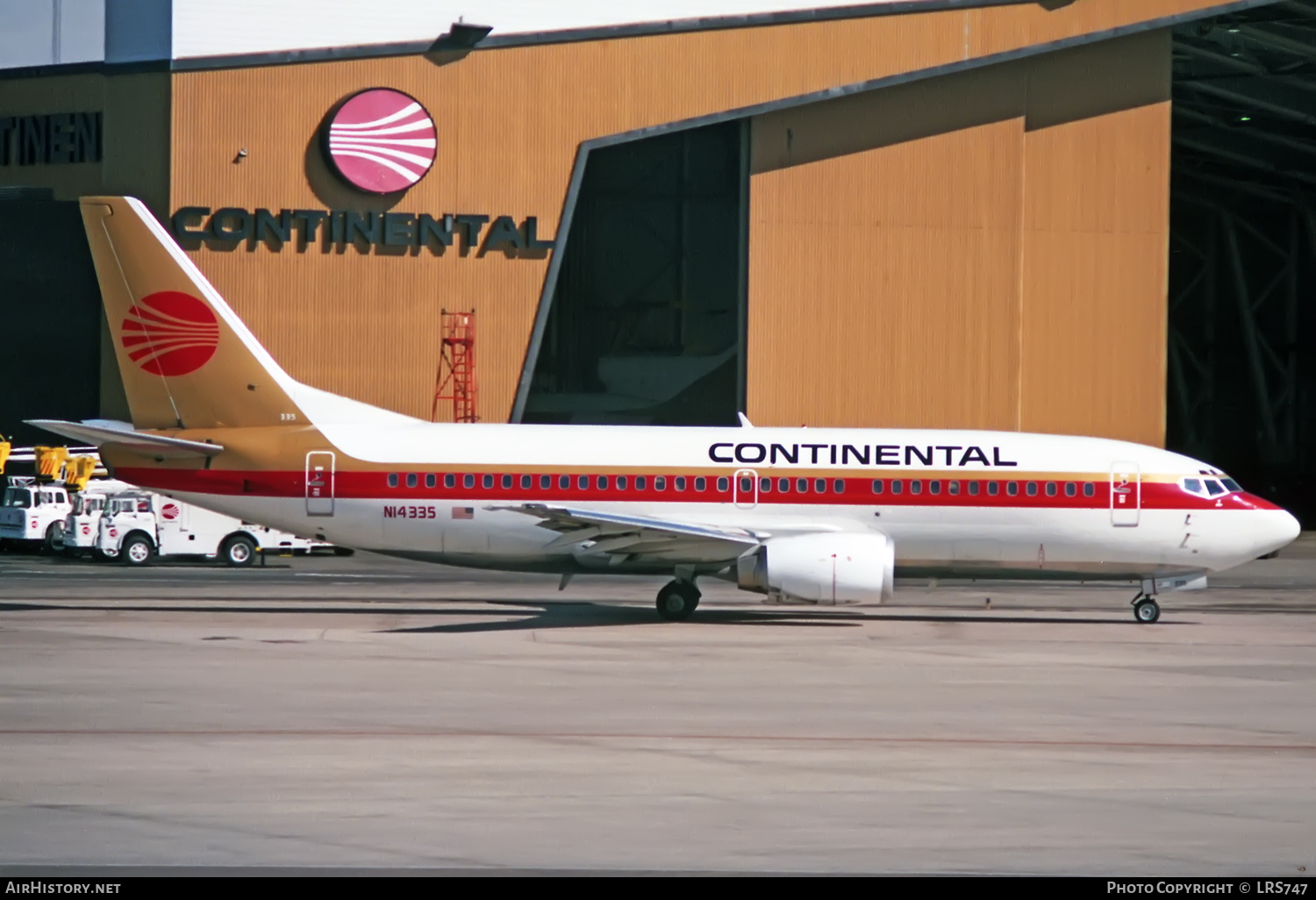 Aircraft Photo of N14335 | Boeing 737-3T0 | Continental Airlines | AirHistory.net #372974