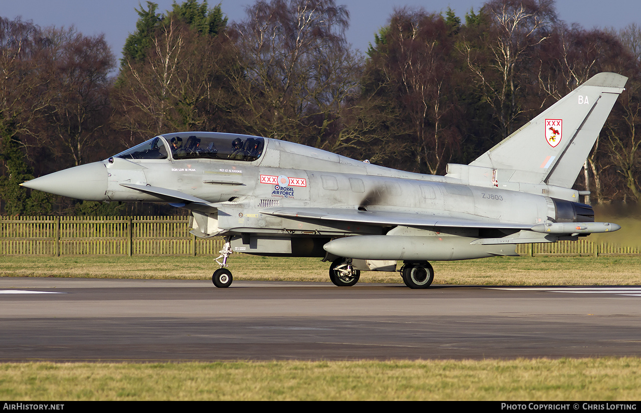 Aircraft Photo of ZJ803 | Eurofighter EF-2000 Typhoon T3 | UK - Air Force | AirHistory.net #372981