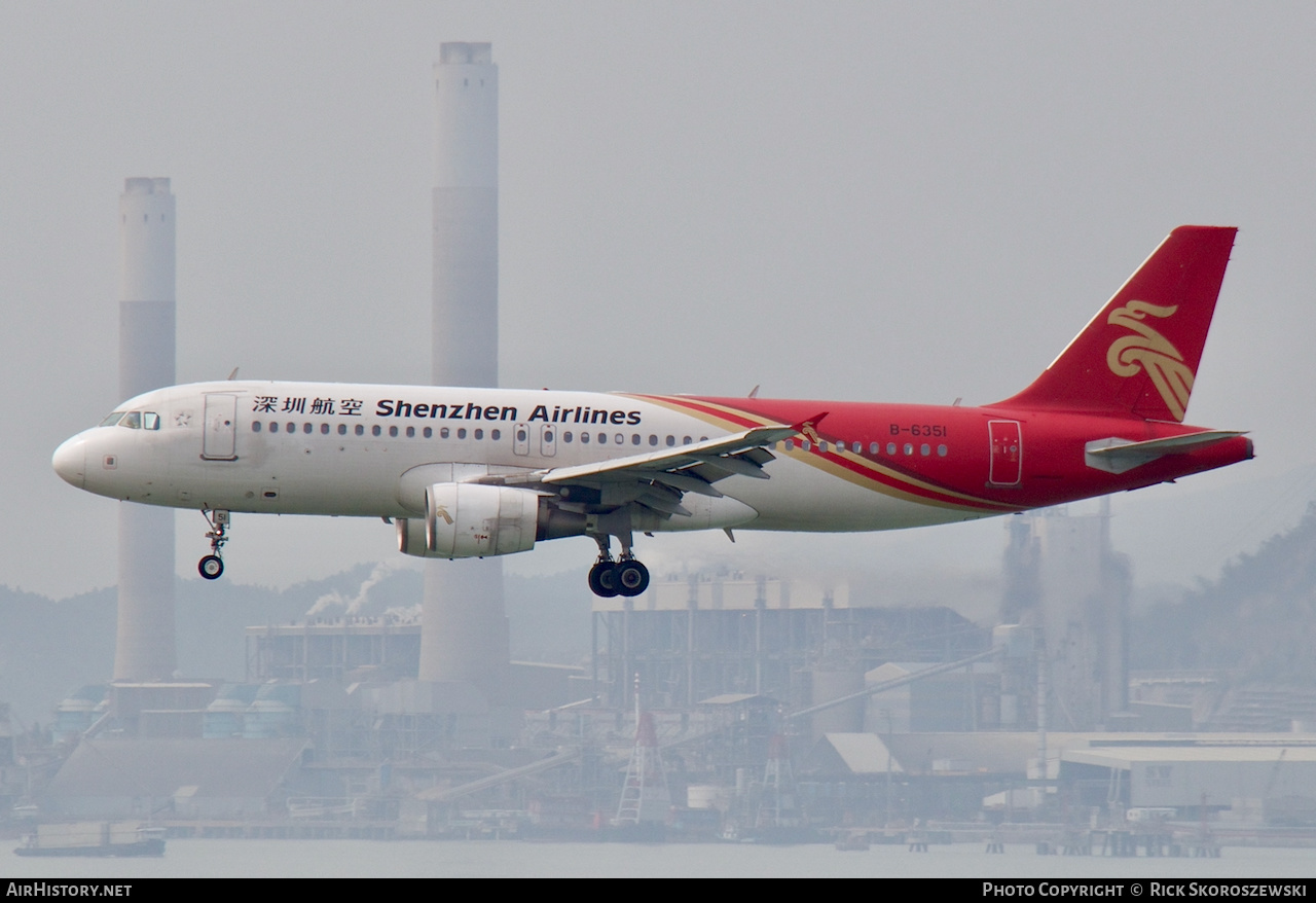 Aircraft Photo of B-6351 | Airbus A320-214 | Shenzhen Airlines | AirHistory.net #372994