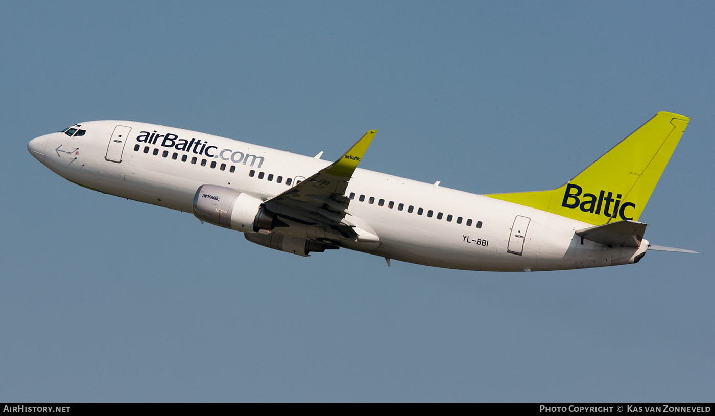 Aircraft Photo of YL-BBI | Boeing 737-33A | AirBaltic | AirHistory.net #373022