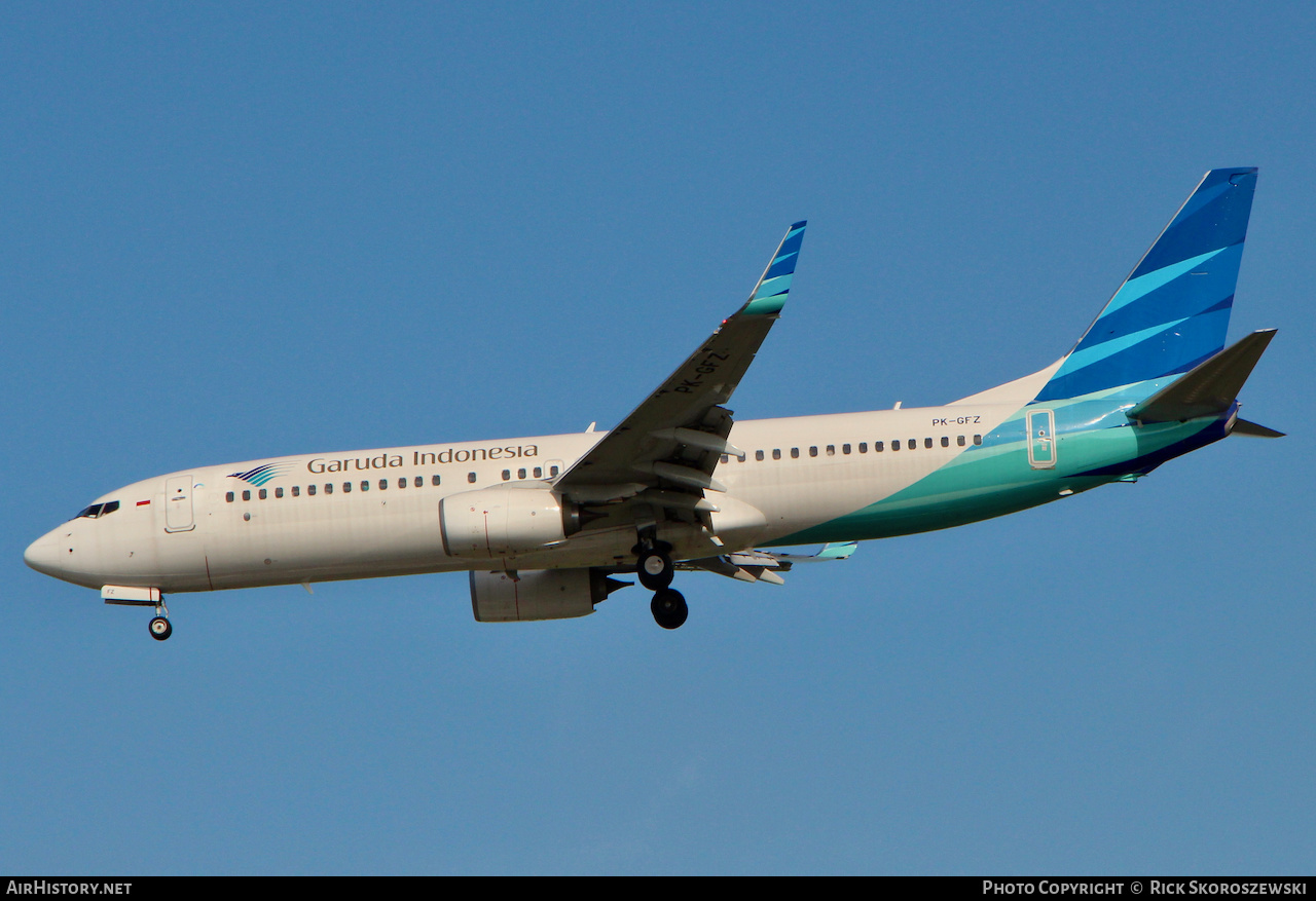 Aircraft Photo of PK-GFZ | Boeing 737-86N | Garuda Indonesia | AirHistory.net #373115