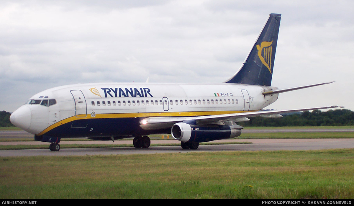 Aircraft Photo of EI-CJI | Boeing 737-2E7/Adv | Ryanair | AirHistory.net #373244
