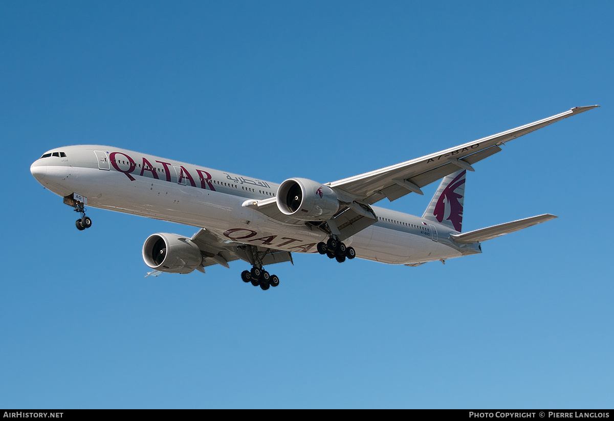 Aircraft Photo of A7-BAO | Boeing 777-3DZ/ER | Qatar Airways | AirHistory.net #373279