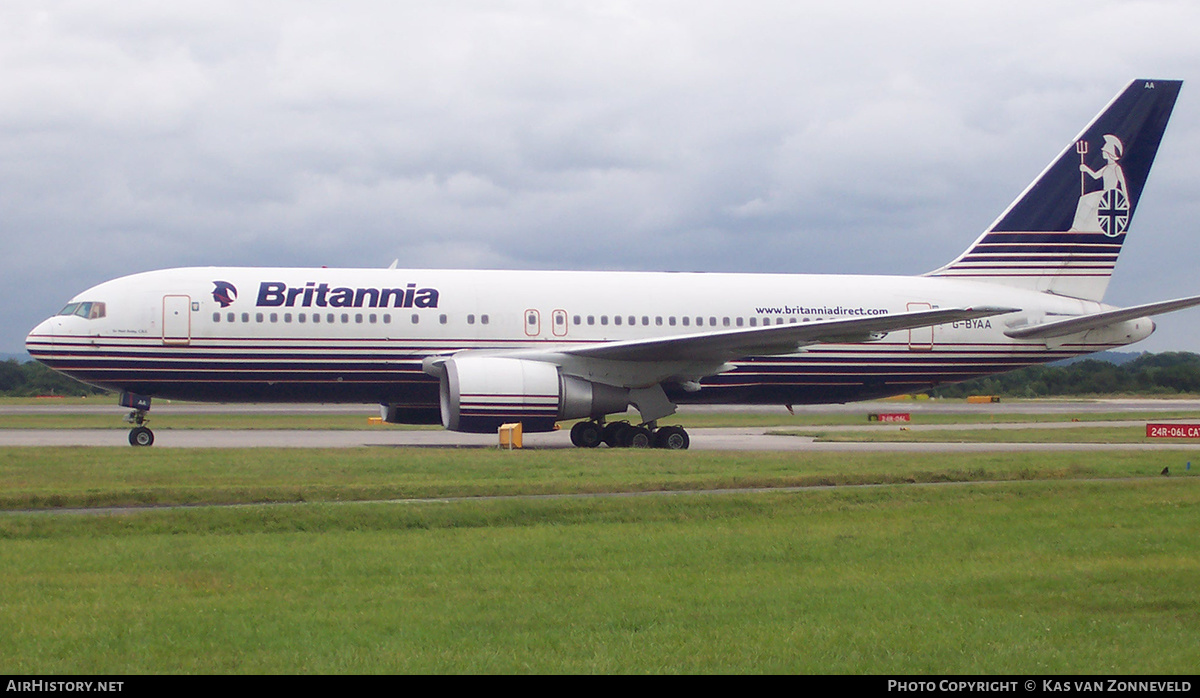 Aircraft Photo of G-BYAA | Boeing 767-204/ER | Britannia Airways | AirHistory.net #373289