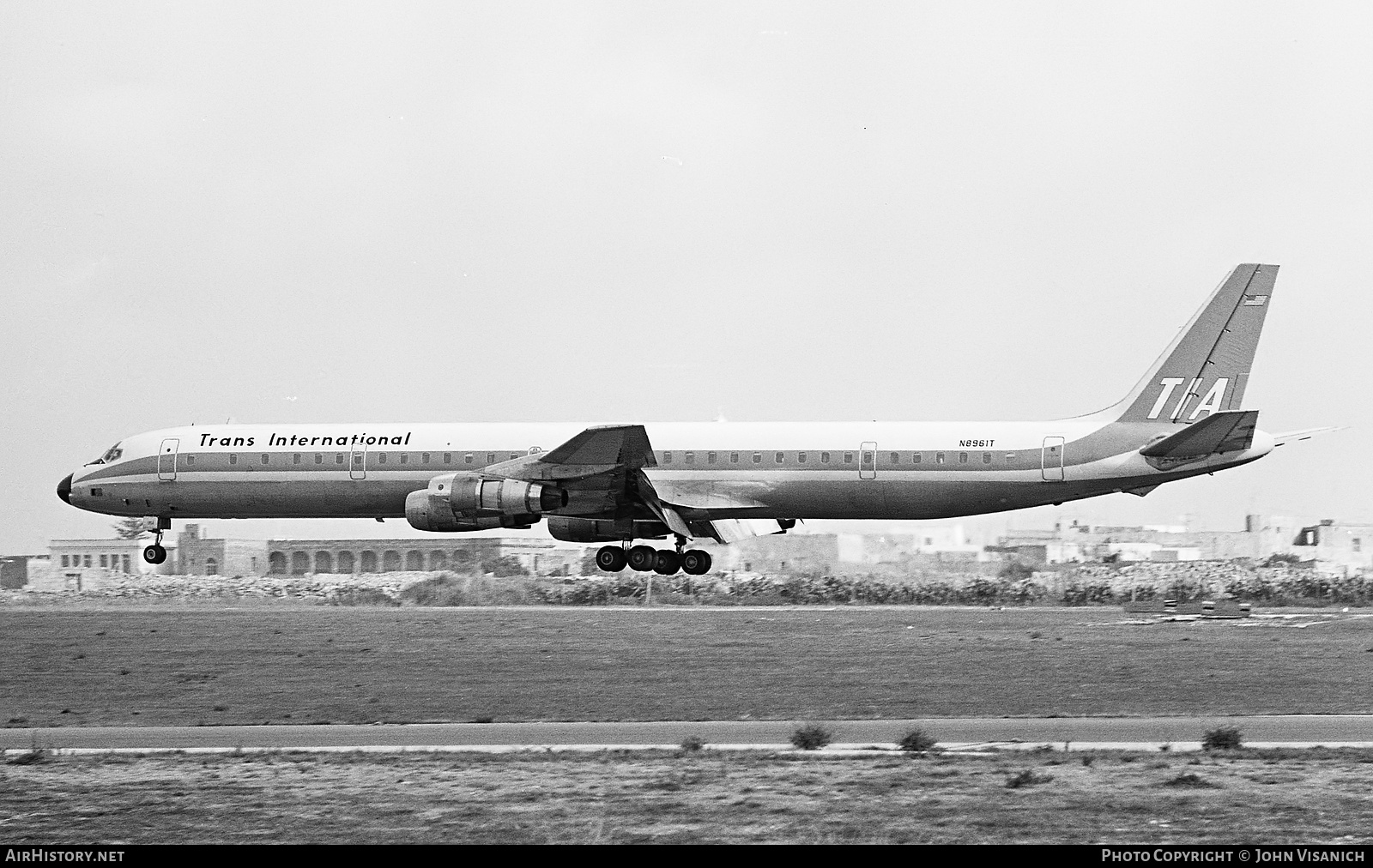 Aircraft Photo of N8961T | McDonnell Douglas DC-8-61CF | Trans International Airlines - TIA | AirHistory.net #373338
