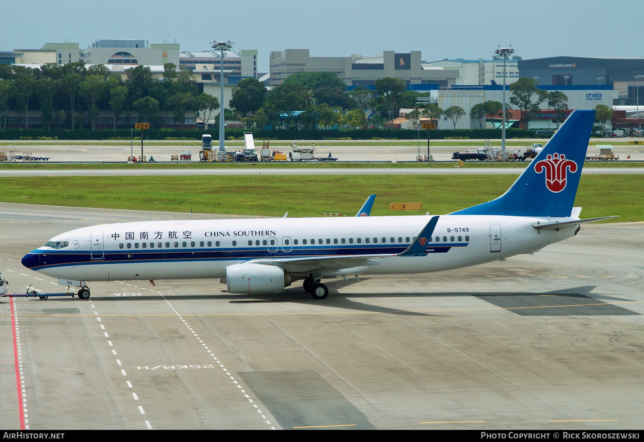 Aircraft Photo of B-5749 | Boeing 737-81B | China Southern Airlines | AirHistory.net #373354